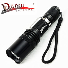 1, 200 Lumens 18650 Rechargeable LED Flashlight with Stainless Steel Clip